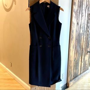 Smart navy trench-style dress